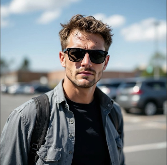 Outdoor photo with sunglasses