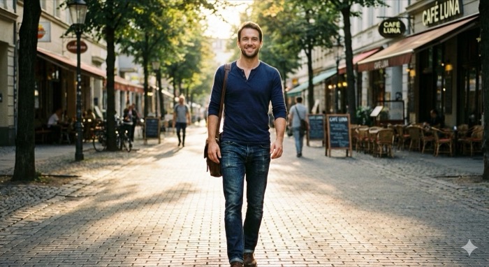 Example full-body lifestyle dating photo